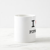 私はパイプラインを愛します コーヒーマグカップ (中央)