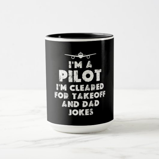私はパイロットおもしろいパパ マグカップ (中央)