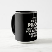 私はパイロットおもしろいパパ マグカップ (正面左)