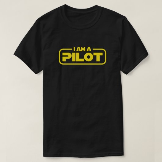 私はパイロットです Tシャツ (デザイン正面)