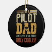 私はパイロットパパ父おもしろいの日のギフトヴィンテージ セラミックオーナメント (左)