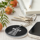 私はパイロット おもしろい キーホルダー (正面右)