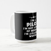 私はパイロット おもしろい コーヒーマグカップ (正面左)