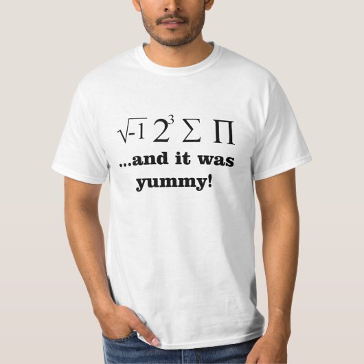 私はパイ真面目な数学のTシャツを食べました Tシャツ (正面)