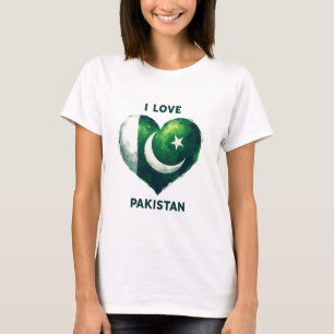 私はパキスタンが大好きだ Tシャツ