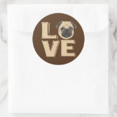 私はパグがおもしろい大好き ラウンドシール (バッグ)