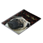 私はパグが大好きハート ノートブック (左側)