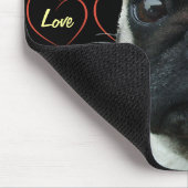 私はパグが大好きハート マウスパッド (コーナー)