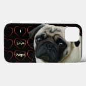 私はパグが大好きハート Case-Mate iPhoneケース (裏面 (横))