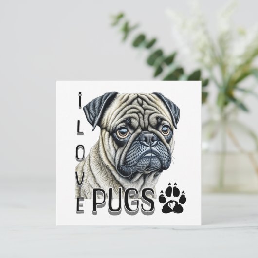 私はパグが大好き |かわいい犬のオーナー (スタンド正面)