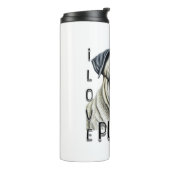 私はパグが大好き |かわいい犬のオーナー タンブラー (回転左)