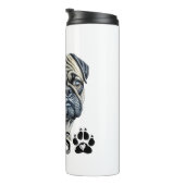 私はパグが大好き |かわいい犬のオーナー タンブラー (回転右)