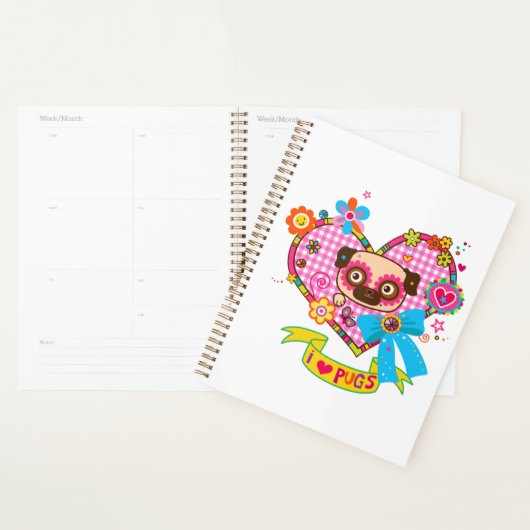 私はパグが大好き!Planner プランナー手帳 (ディスプレー)