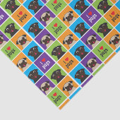 私はパグ色の正方形のティッシュの覆いを愛します 薄葉紙 (詳細)