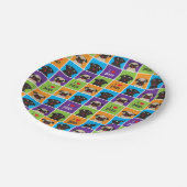 私はパグ色の正方形のパーティーを愛します ペーパープレート (アングル)