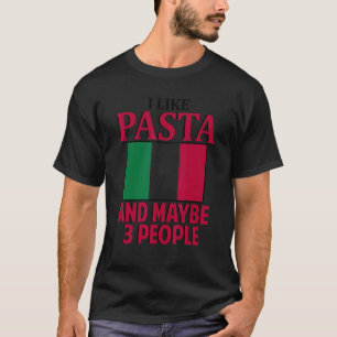私はパスタが好きイタリアイタリアン文化イタリア国旗_2 Tシャツ