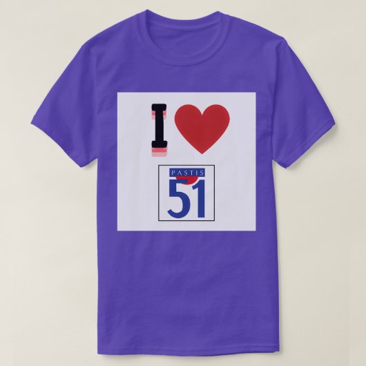 私はパスティスが大好き Tシャツ (デザイン正面)
