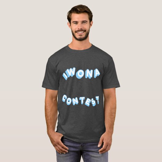 私はパステルブルーメンズのコンテストに勝った Tシャツ (正面フル)