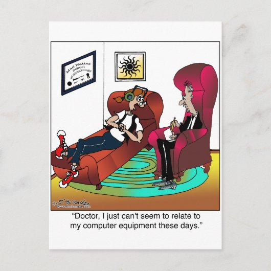 私はパソコンに接続できない ポストカード (正面)