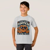 私はパッチで一番可愛いカボチャ Tシャツ (正面フル)