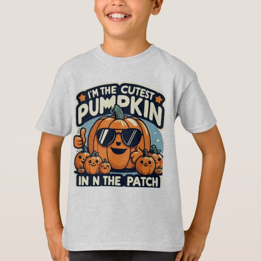 私はパッチで一番可愛いカボチャ Tシャツ (正面)