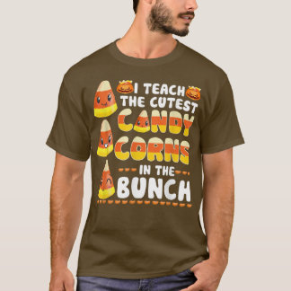 私はパッチ教え先生ハローで最もキュートキャンディーコーン Tシャツ