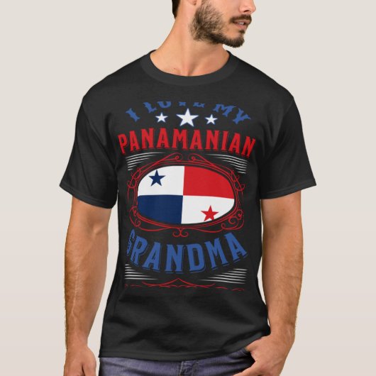 私はパナマの祖母が大好きだ Tシャツ (正面)