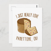 私はパネトーンが大好きよ！ ポストカード (正面/裏面)