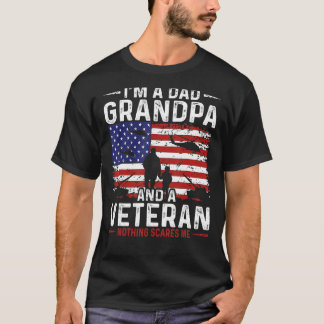 私はパパおじいちゃんで退役軍人も怖くない Tシャツ