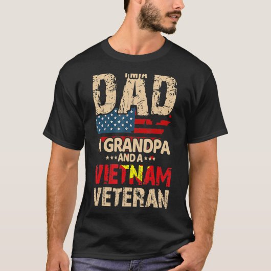 私はパパおじいちゃんとベトナム退役軍人 Tシャツ (正面)