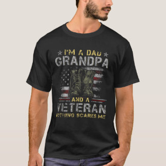 私はパパおじいちゃん誇りを持った退役軍人父の日ギフト Tシャツ