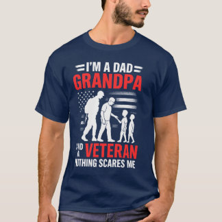 私はパパおじいちゃん退役軍人パパおじいちゃん父 Tシャツ