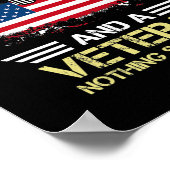 私はパパおじいちゃん退役軍人父の日 ポスター (角)