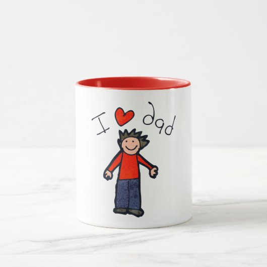 「私はパパが好き」の組み合わせで2調のマグカップマグ マグカップ (中央)