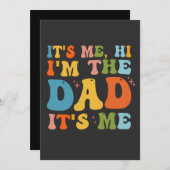 私はパパだ私はGroovy Fatherおもしろいだ 招待状 (正面/裏面)