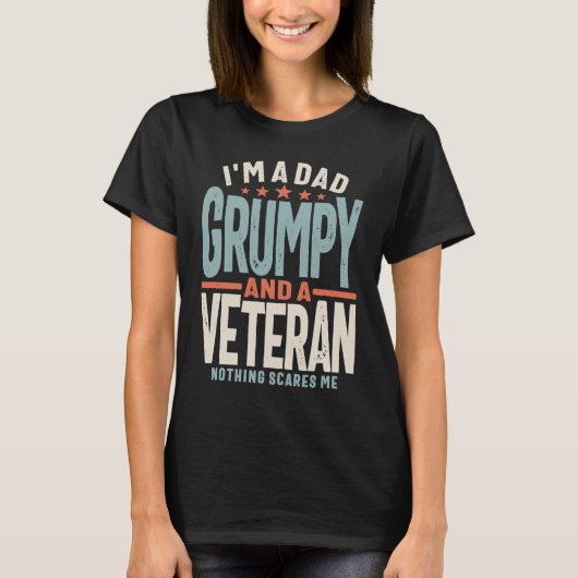 私はパパで退役軍人 Tシャツ (正面)
