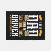 私はパパとスクールバスの運転手だ フリースブランケット (正面(横))