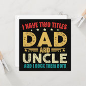 私はパパと父おもしろいの日の二つのタイトルを持つ カード (正面/裏面インサイチュ)