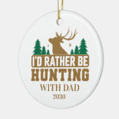 私はパパと狩りになる セラミックオーナメント (左)