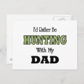 私はパパと狩りになる ポストカード (正面/裏面)