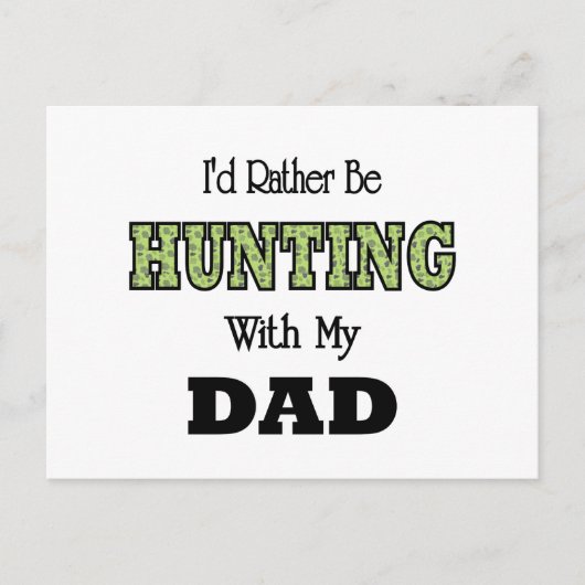 私はパパと狩りになる ポストカード (正面)