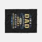 私はパパのおじい素晴らしちゃん父さん怖くない フリースブランケット (正面(横))