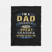私はパパのおじい素晴らしちゃん父さん怖くない フリースブランケット (正面)