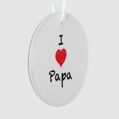私はパパのカスタム2の味方された写真のオーナメントを愛します オーナメント (正面)