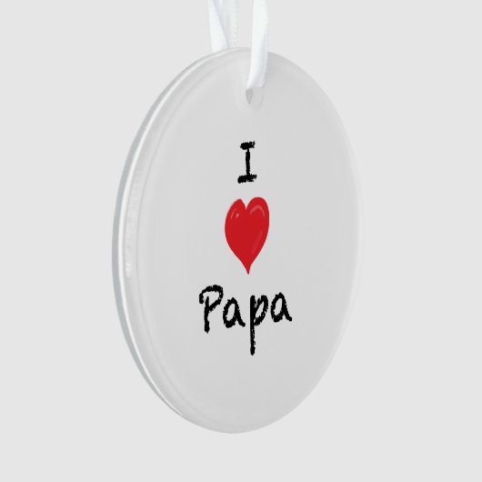 私はパパのカスタム2の味方された写真のオーナメントを愛します オーナメント (正面)