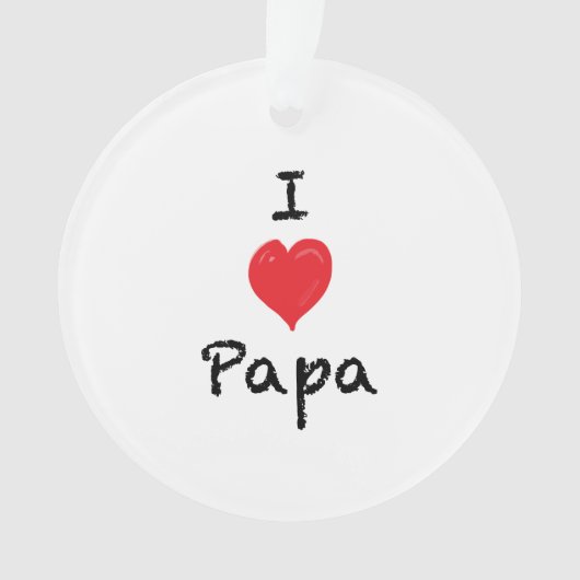 私はパパのカスタム2の味方された写真のオーナメントを愛します オーナメント (正面)