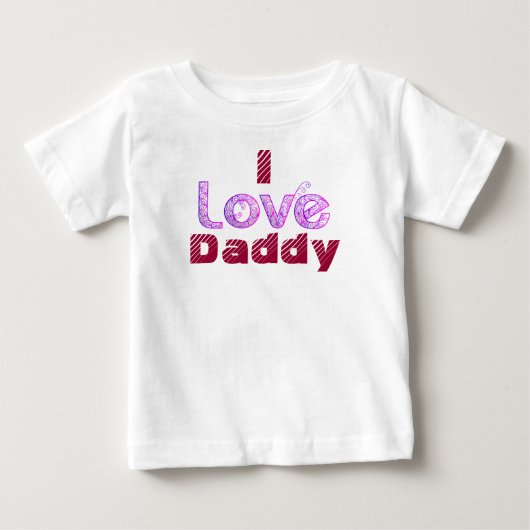 私はパパのクルーパーが大好き。 ベビーTシャツ (正面)