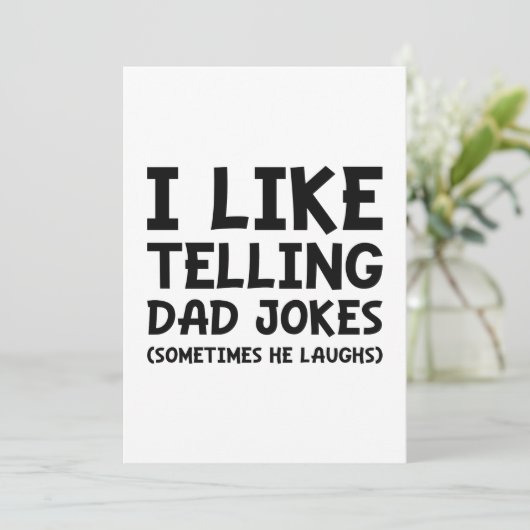 私はパパのジョークを言うのが好きだ サンキューカード (スタンド正面)