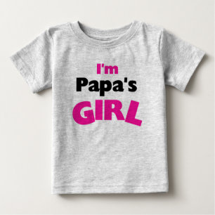 私はパパの女の子 ベビーTシャツ