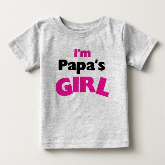 私はパパの女の子 ベビーTシャツ (正面)